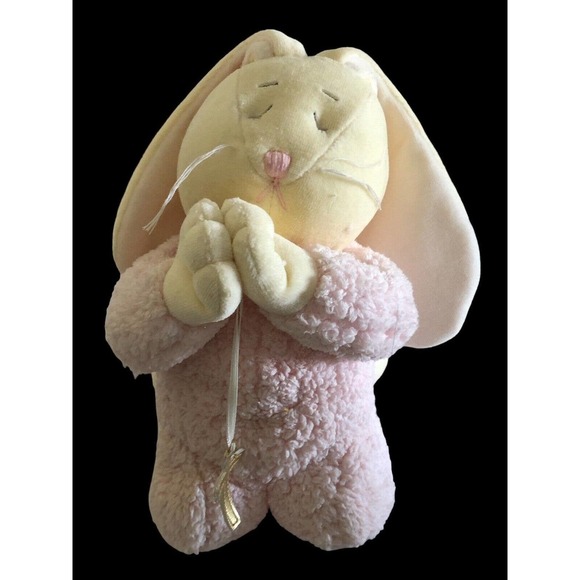 Heritage Collection GANZ Pink Bunny Heaven HE5043 Plush Stuffed Bunny Praying - Picture 9 of 9